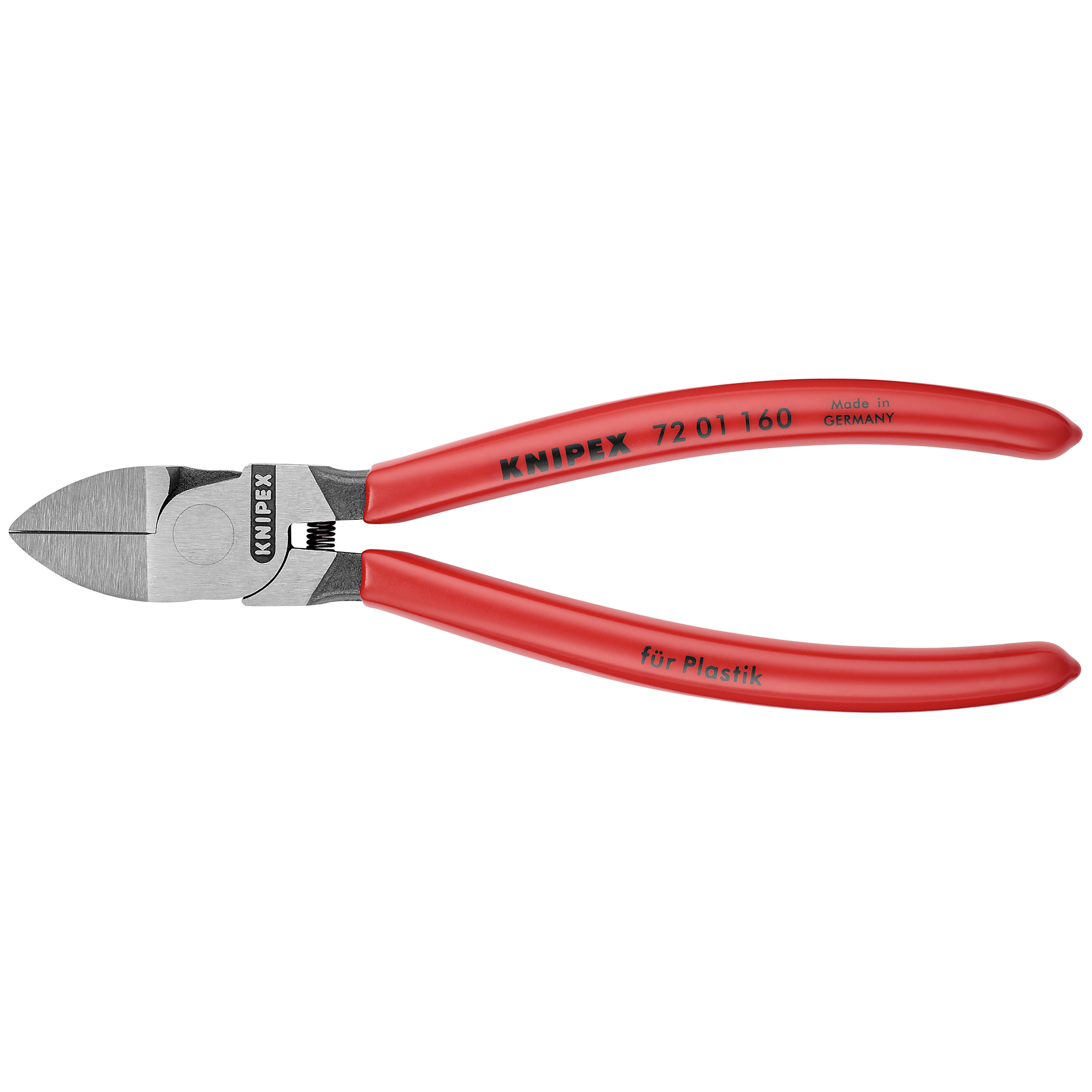 KNIPEX, Diagonal Pliers-Flush Cutting Plastics, 6.25in., Pieces (qty.) 1 Material Vanadium Steel, Model# 72 01 160